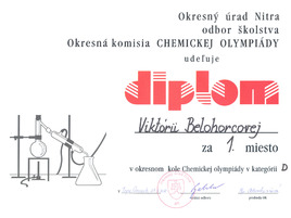 Okresné kolo Chemickej olympiády