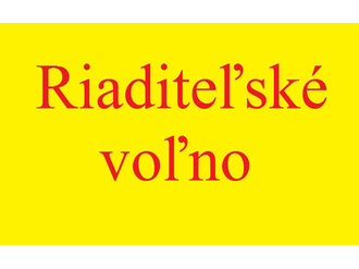 RIADITEĽSKÉ VOĽNO